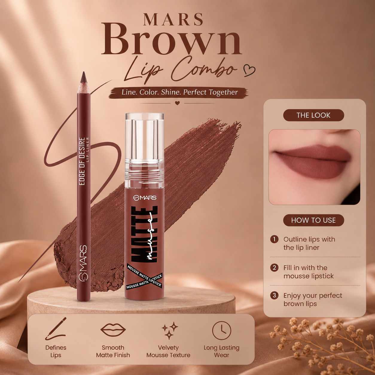 Mars Brown Lip Combo